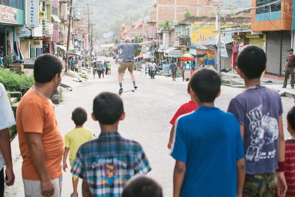 Matthew Rogers skating in Dhading Nepal.