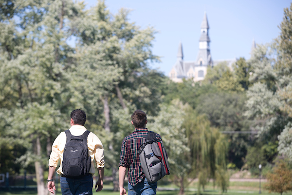 Students at Park University campus