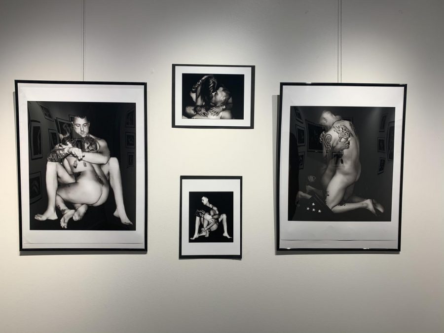 Series of black and white photographs depicting unnamed veterans and their struggle with PTSD after their service in the military. 
