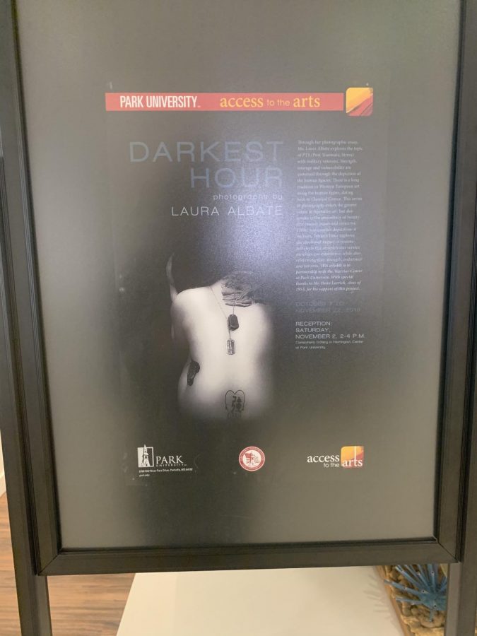 Darkest Hour promotional poster sitting outside to Campanella Gallery