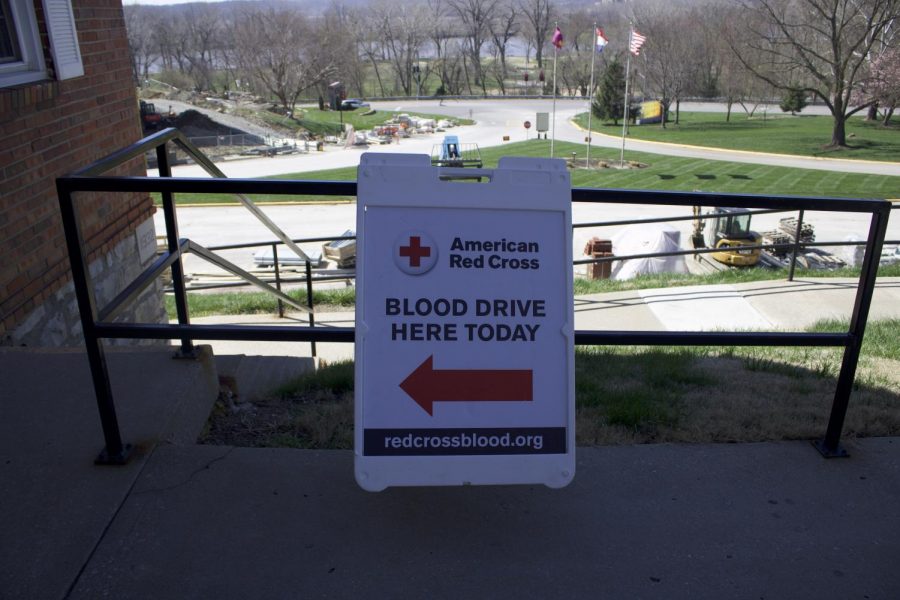 Blood drive sponsored by the pre-health professions club