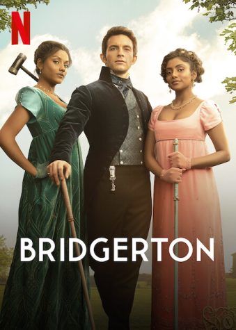 The second season of Bridgerton revolves around the love triangle between Kate, Anthony, and Edwina (L-R).