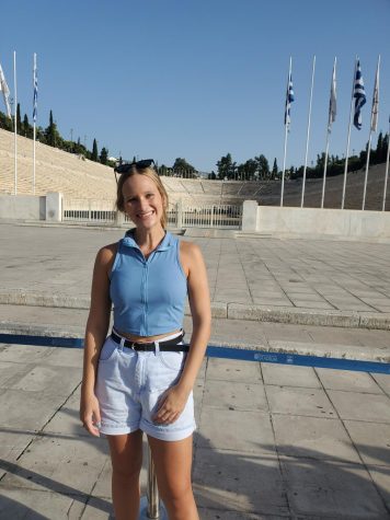 Skyler Jensen, a communication studies and multimedia journalism and public relations student explores Downtown Athens.
