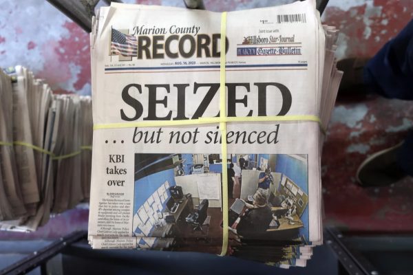 The first edition of the Marion County Record, which was published after  Marion, Kan. police raided the newspaper’s offices, documented what became a nationwide discussion about free speech. 