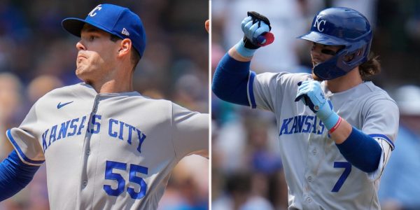 Cole Ragans, left, and Bobby Witt Jr., right, have been key contributors to the Royals early success