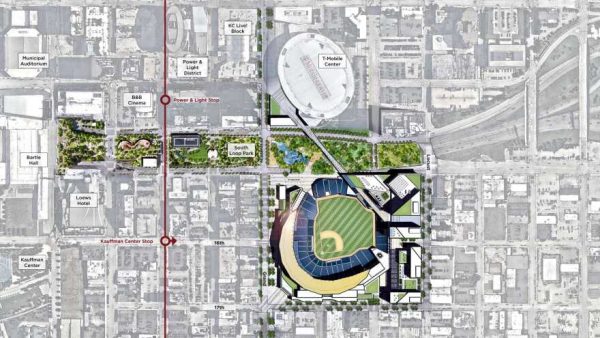 The Royals proposed stadium was located in the heart of the Crossroads Arts District.